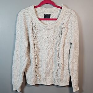 Abercrombie & Fitch Outfitters Cream Knit Sweater